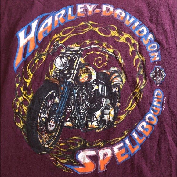 VTG Harley Davidson Spellbound T-shirt Mens Sz XL Single Stitch USA 90s Fun Wear - Picture 2 of 11